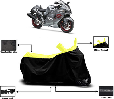 Amexride Two Wheeler Cover for Suzuki(GSX R1300 Hayabusa, Yellow)