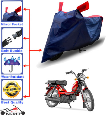 AASHTIK MART Two Wheeler Cover for TVS(Heavy Duty Super XL, Red, Blue)