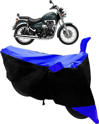 MWBB Waterproof Two Wheeler Cover for Royal Enfield(Black, Blue)