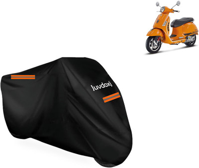 Juvdoxj Waterproof Two Wheeler Cover for Vespa(GTS 300, Black)