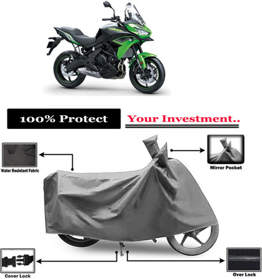 Amexride Two Wheeler Cover for Kawasaki(Versys 650, Grey)