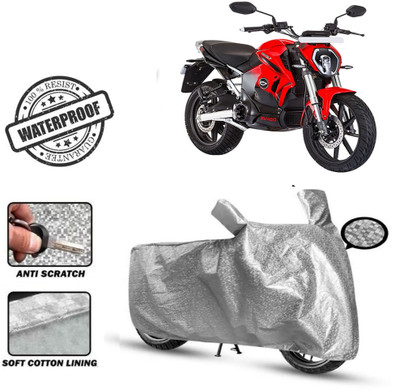 Autoinnovation Waterproof Two Wheeler Cover for Revolt(RV 400, Silver)