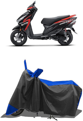 SUGASHRI Waterproof Two Wheeler Cover for Honda(Grazia BS6, Blue, Black)