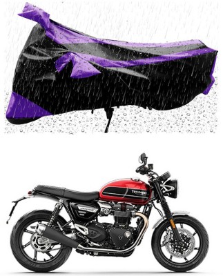 Genipap Two Wheeler Cover for Triumph(Speed Twin, Black, Purple)