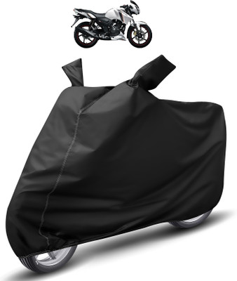 Auto Hub Waterproof Two Wheeler Cover for TVS(Apache RTR 160, Black)
