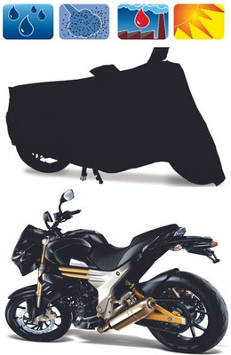 Mdstar Waterproof Two Wheeler Cover for Mahindra(Mojo UT 300, Black)
