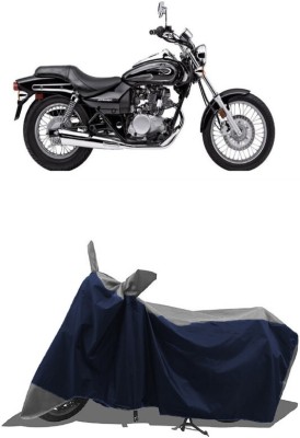 SUGASHRI Waterproof Two Wheeler Cover for Bajaj(Eliminator, Grey, Blue)