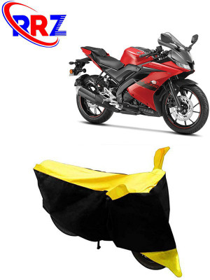 RRZ Waterproof Two Wheeler Cover for Yamaha(R15, Black, Yellow)