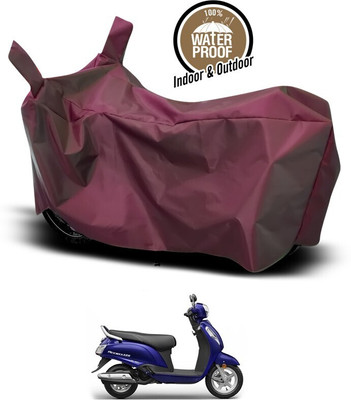 APNEK Waterproof Two Wheeler Cover for Suzuki(New Access 125, Maroon)
