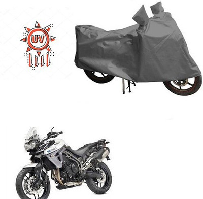 DeepShakshi AUTOMOTIVE Waterproof Two Wheeler Cover for Triumph(Tiger 800 XR, Grey)