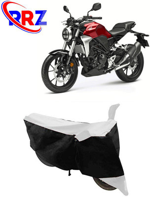 RRZ Waterproof Two Wheeler Cover for Honda(CB300R, Black, White)