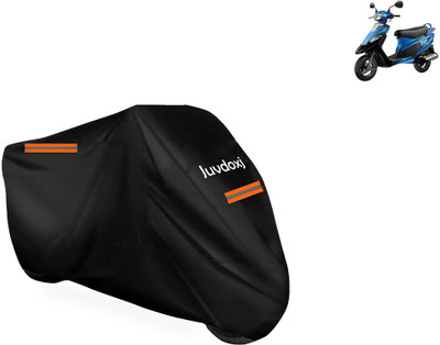 Juvdoxj Waterproof Two Wheeler Cover for TVS(Pep Plus BS6, Black)