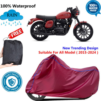 AUTOCAD Waterproof Two Wheeler Cover for JAWA(42 BS6, Maroon)