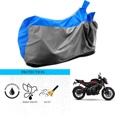 ANTHUB Waterproof Two Wheeler Cover for Bajaj(Pulsar NS 160, Grey, Blue)