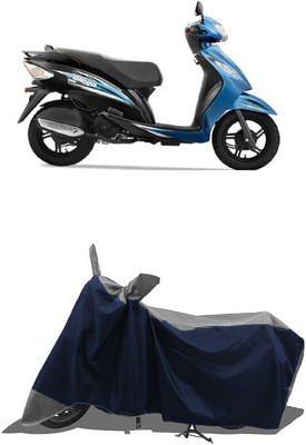 SUGASHRI Waterproof Two Wheeler Cover for TVS(Wego, Grey, Blue)