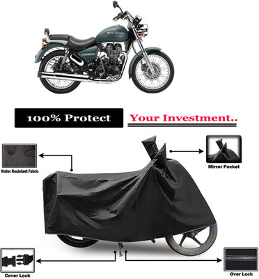 Amexride Two Wheeler Cover for Royal Enfield(Thunderbird 500, Black)