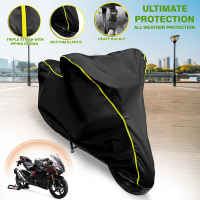 GARREGE Waterproof Two Wheeler Cover for TVS(Apache RTR 310, Black)