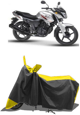 SUGASHRI Waterproof Two Wheeler Cover for Yamaha(SZ-RR V2, Yellow, Black)