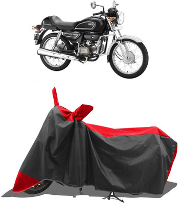 KEDIT Two Wheeler Cover for Hero(Splendor Pro Classic, Red, Black)
