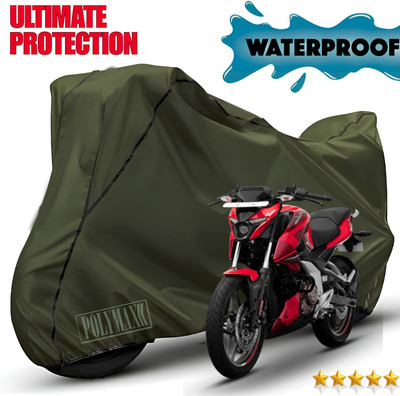POLYMAXX Waterproof Two Wheeler Cover for Bajaj(Pulsar 160 NS DTS-i, Green, Black)