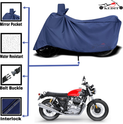 KEDIT Two Wheeler Cover for Royal Enfield(Continental GT, Blue)