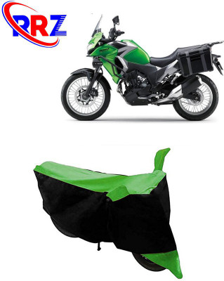 RRZ Waterproof Two Wheeler Cover for Kawasaki(Versys-X 300, Black, Green)