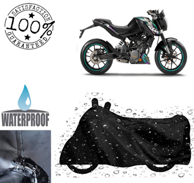 Autoinnovation Waterproof Two Wheeler Cover for KTM(125 Duke, Black)