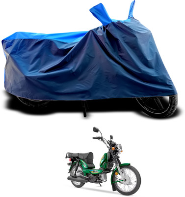 CODOKI Waterproof Two Wheeler Cover for TVS(XL 100 Heavy Duty, Black, Blue)