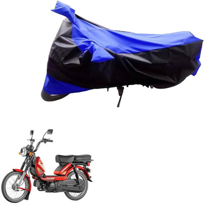 Mdstar Waterproof Two Wheeler Cover for TVS(Heavy Duty Super XL, Black, Blue)