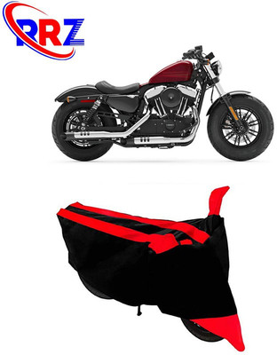 RRZ Waterproof Two Wheeler Cover for Harley Davidson(Forty Eight, Black, Red)