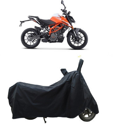 Coxtor Waterproof Two Wheeler Cover for KTM(125 Duke BS6, Black)
