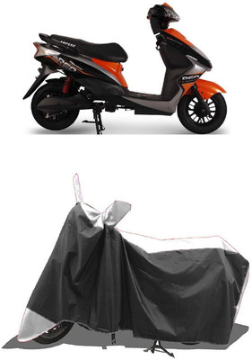 SUGASHRI Waterproof Two Wheeler Cover for Ampere(REO BS6, White, Black)