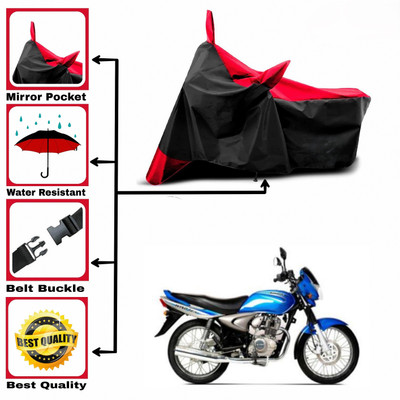 DeepShakshi AUTOMOTIVE Two Wheeler Cover for Bajaj(Wind 125, Red, Black)