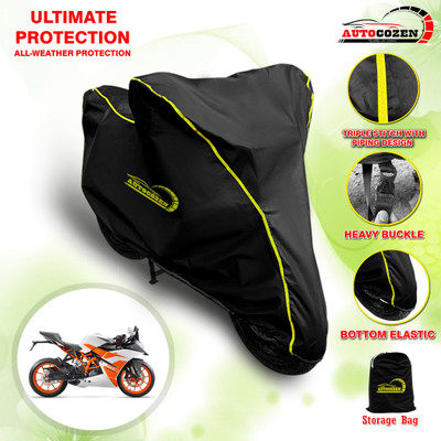 AUTOCOZEN Waterproof Two Wheeler Cover for KTM(RC 200, Black)