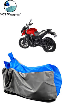 Autofly Waterproof Two Wheeler Cover for Mahindra(Mojo UT 300, Grey, Blue)