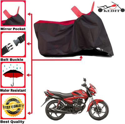 KEDIT Two Wheeler Cover for Honda(CB Shine, Red, Black)