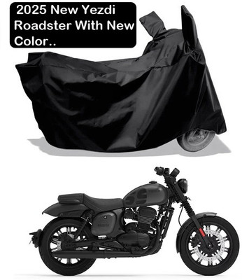 Amexride Two Wheeler Cover for Yezdi(Roadster, Black)