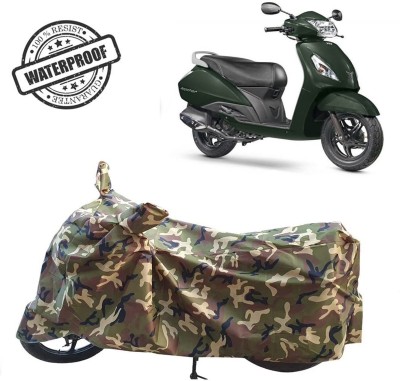 ROYAL AUTO MART Waterproof Two Wheeler Cover for TVS(Jupiter, Green, Multicolor)