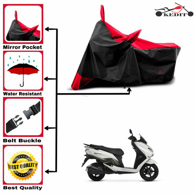 AASHTIK MART Two Wheeler Cover for Suzuki(Burgman Street 125, Red, Black)