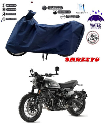 smwzxyu Waterproof Two Wheeler Cover for Royal Enfield(Classic Gunmetal BS6, Blue)