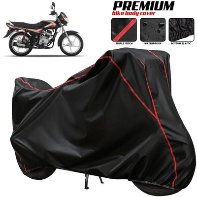 xodi Waterproof Two Wheeler Cover for Bajaj(CT100, Black, Red, Multicolor)