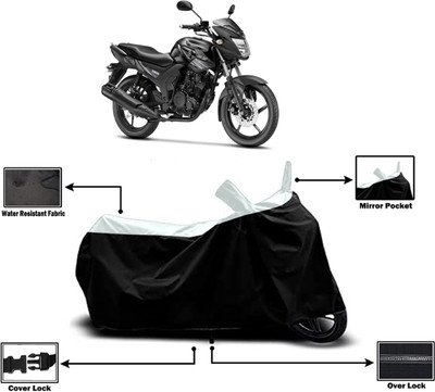 Amexride Two Wheeler Cover for Yamaha(SZ-RR V2 BS6, White)