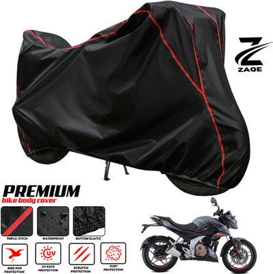 ZAQE Two Wheeler Cover for Bajaj(Pulsar N160, Black, Red)