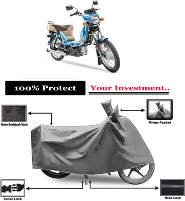 Amexride Two Wheeler Cover for TVS(Heavy Duty BS6, Grey)