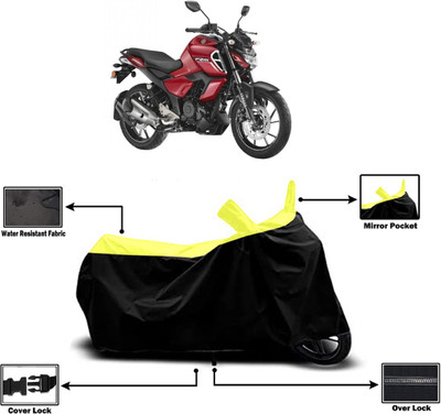 Amexride Two Wheeler Cover for Yamaha(FZ-S Fi Version 3.0 BS6, Yellow)