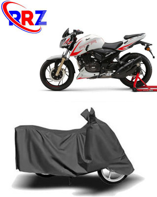 RRZ Waterproof Two Wheeler Cover for TVS(Apache RTR 200, Grey)