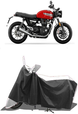 SUGASHRI Waterproof Two Wheeler Cover for Triumph(Speed Twin, White, Black)