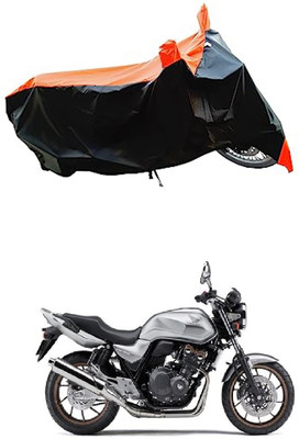 VESMEI Two Wheeler Cover for Honda(CB 400, Orange)