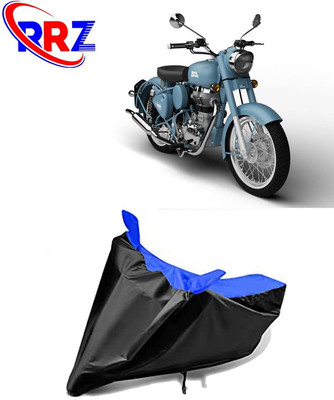 RRZ Waterproof Two Wheeler Cover for Royal Enfield(Squadron Blue, Black, Blue)