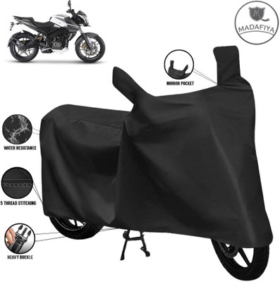 MADAFIYA Waterproof Two Wheeler Cover for Bajaj(Pulsar 200 NS DTS-i, Black)